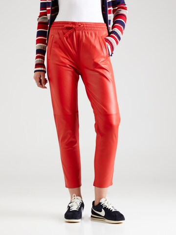 OAKWOOD Slimfit Hose 'GIFT' in Rot: Vorderseite