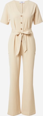 ABOUT YOU Limited Jumpsuit 'Yvonne' by Yvonne Pferrer in Beige: front