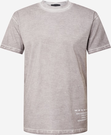 Mennace Shirt 'ON THE RUN' in Grey: front