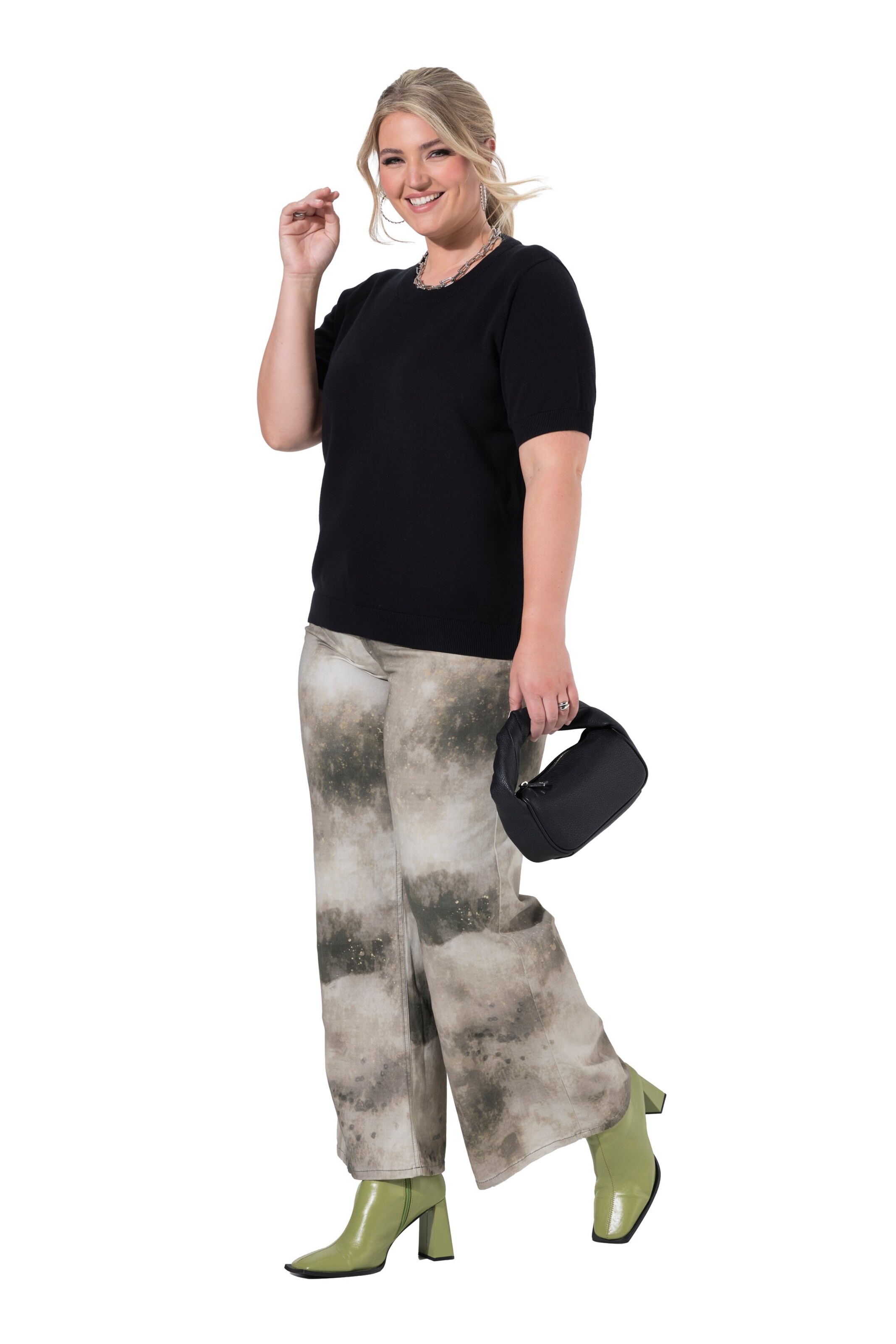 MIAMODA Wide leg Jeans in Beige
