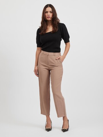 VILA Loose fit Pants 'Stacie' in Brown