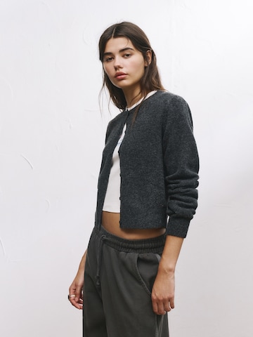 Pull&Bear Knit cardigan 'Pacific' in Grey