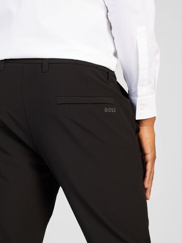 BOSS - Slimfit Calças chino 'Commuter' em preto