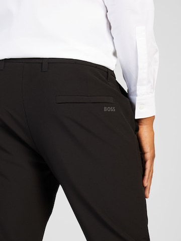 BOSS Green Slimfit Hose 'Commuter' in Schwarz