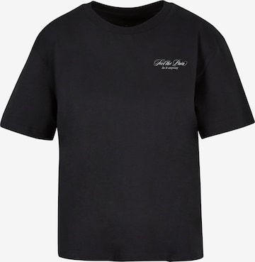 Maglietta 'Feel The Pain' di Miss Tee in nero: frontale