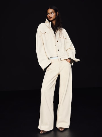 Bershka Wide Leg Farkut värissä beige