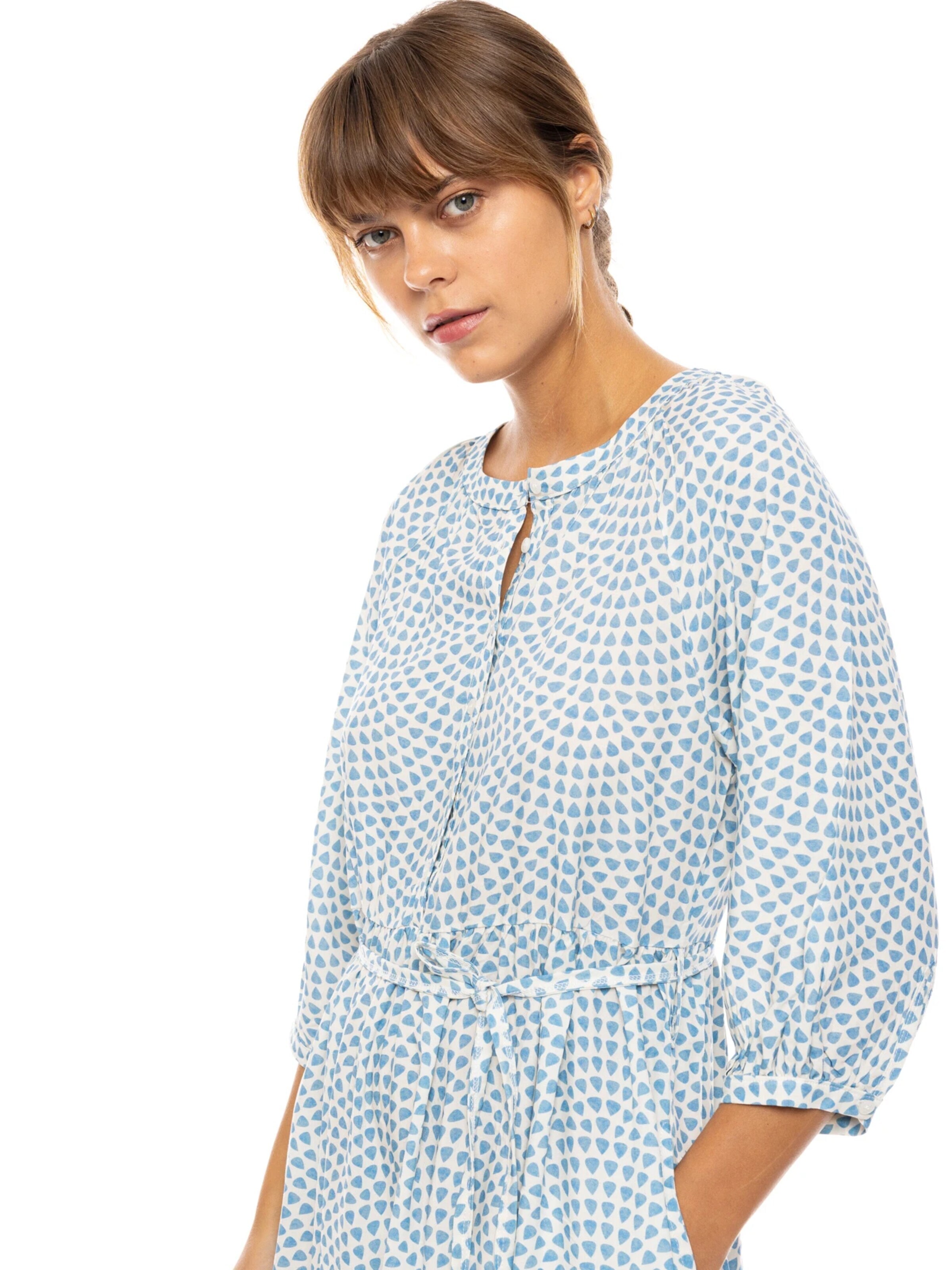 Pink LabelLjetna haljina 'BEACHWEAR LONG VISTA BLUE & CREAM' - plava boja