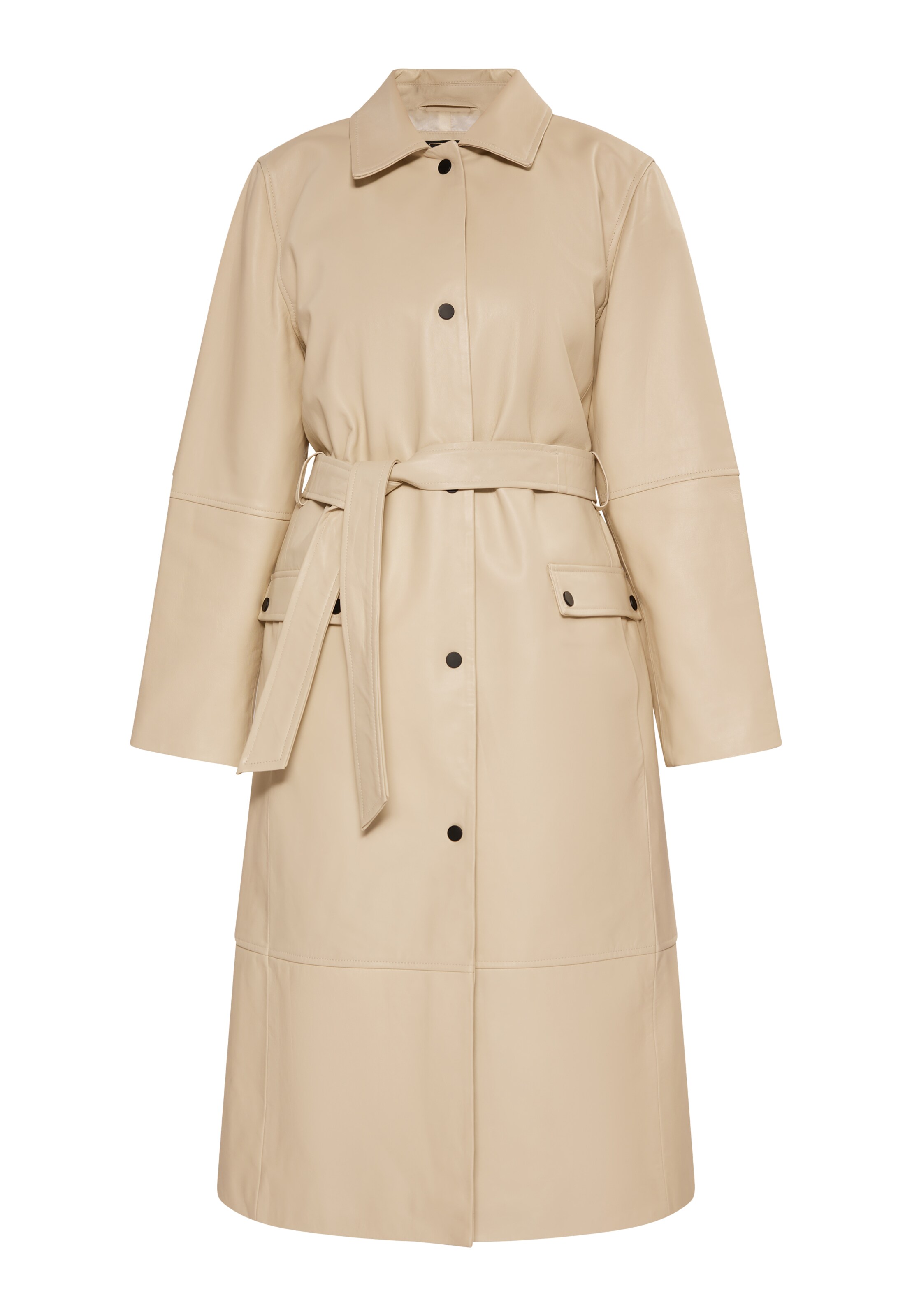 faina Ανοιξιάτικο και φθινοπωρινό παλτό σε λευκό: μπροστά