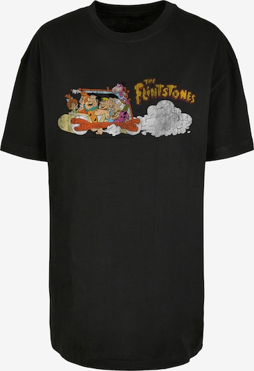 F4NT4STIC T-Shirt 'The Flintstones Family Car Distressed' in dunkelgelb / grau / apfel / schwarz, Produktansicht