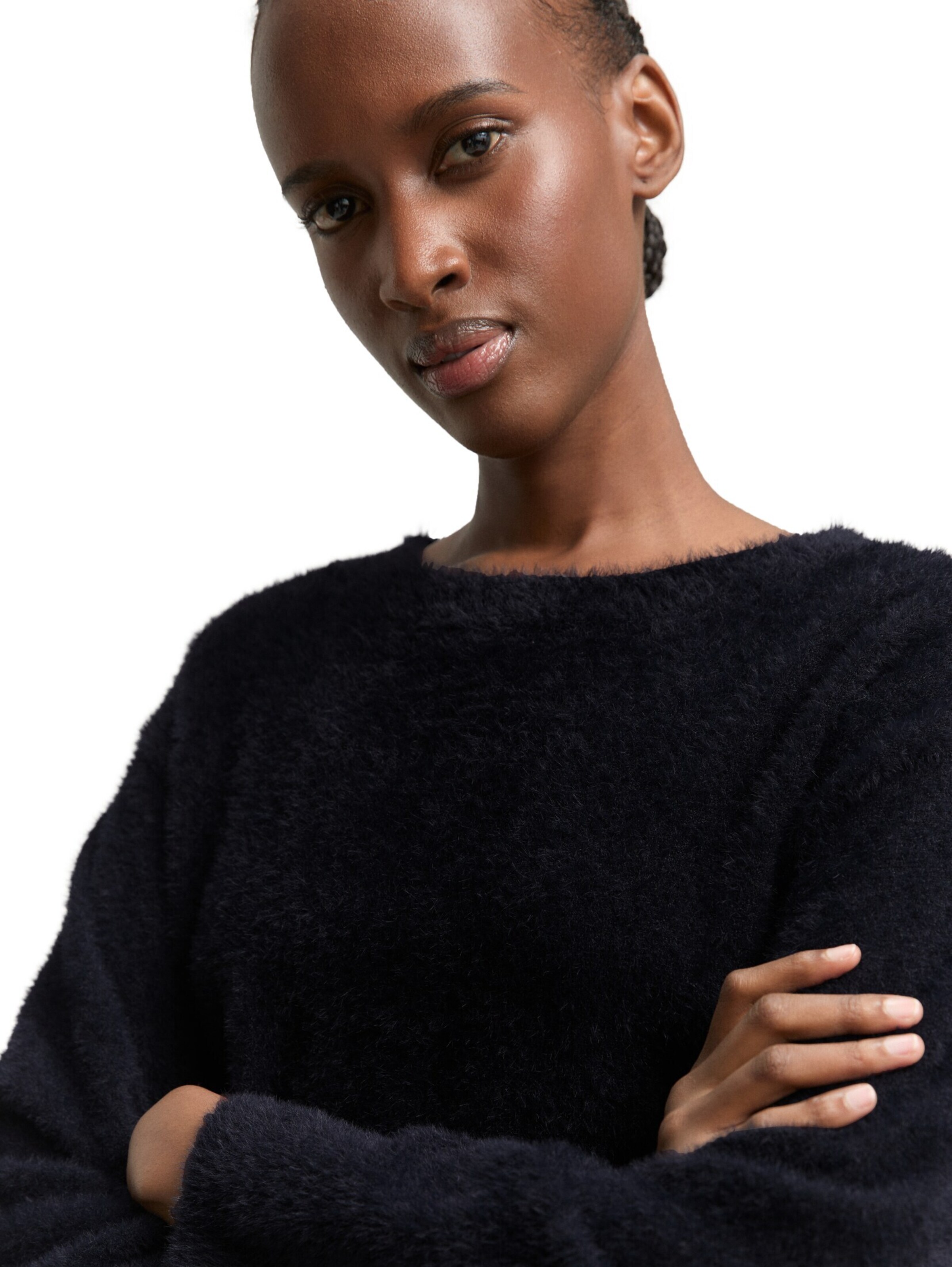TOM TAILOR DENIM Sweater in Black