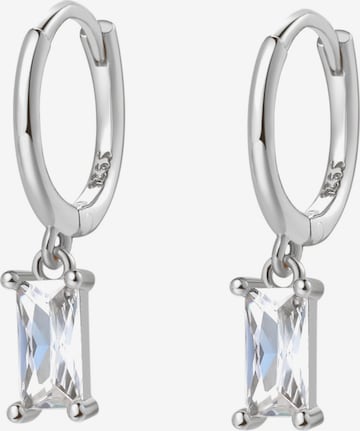 Boucles d'oreilles 'Baguette' Hey Happiness en argent : devant