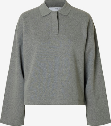 SELECTED Sweatshirt 'SLFari Gia' in Grau: Vorderseite
