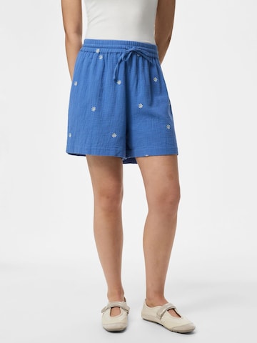 PIECES Loosefit Broek 'PCSastina' in Blauw: voorkant