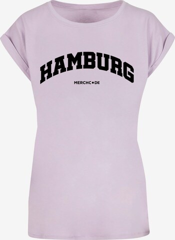 Maglietta 'Hamburg' di Merchcode in lilla: frontale