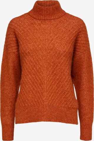 SELECTED FEMME Sweater 'Sif Sisse' in Brown: front