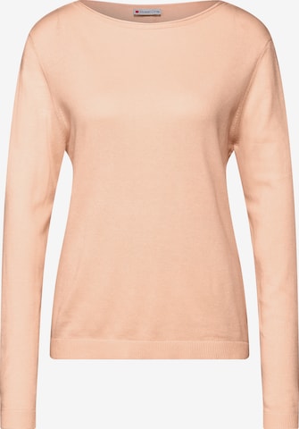 STREET ONE Weicher Strickpullover in Orange: Vorderseite