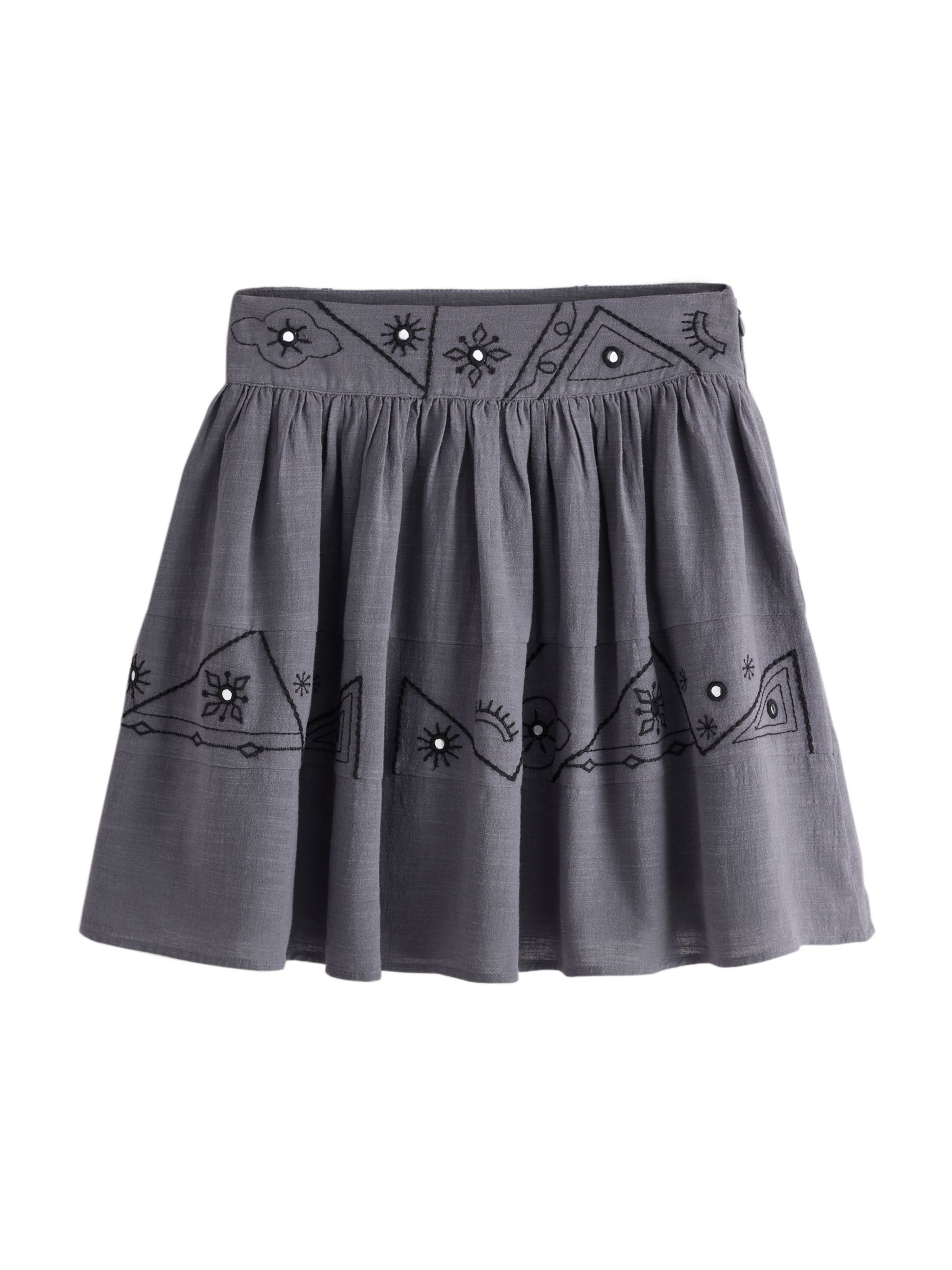 Next Jupe 'Rara' en 34 en bleu-gris, Vue avec produit