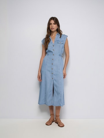 Salsa Jeans Jurk in Blauw: voorkant