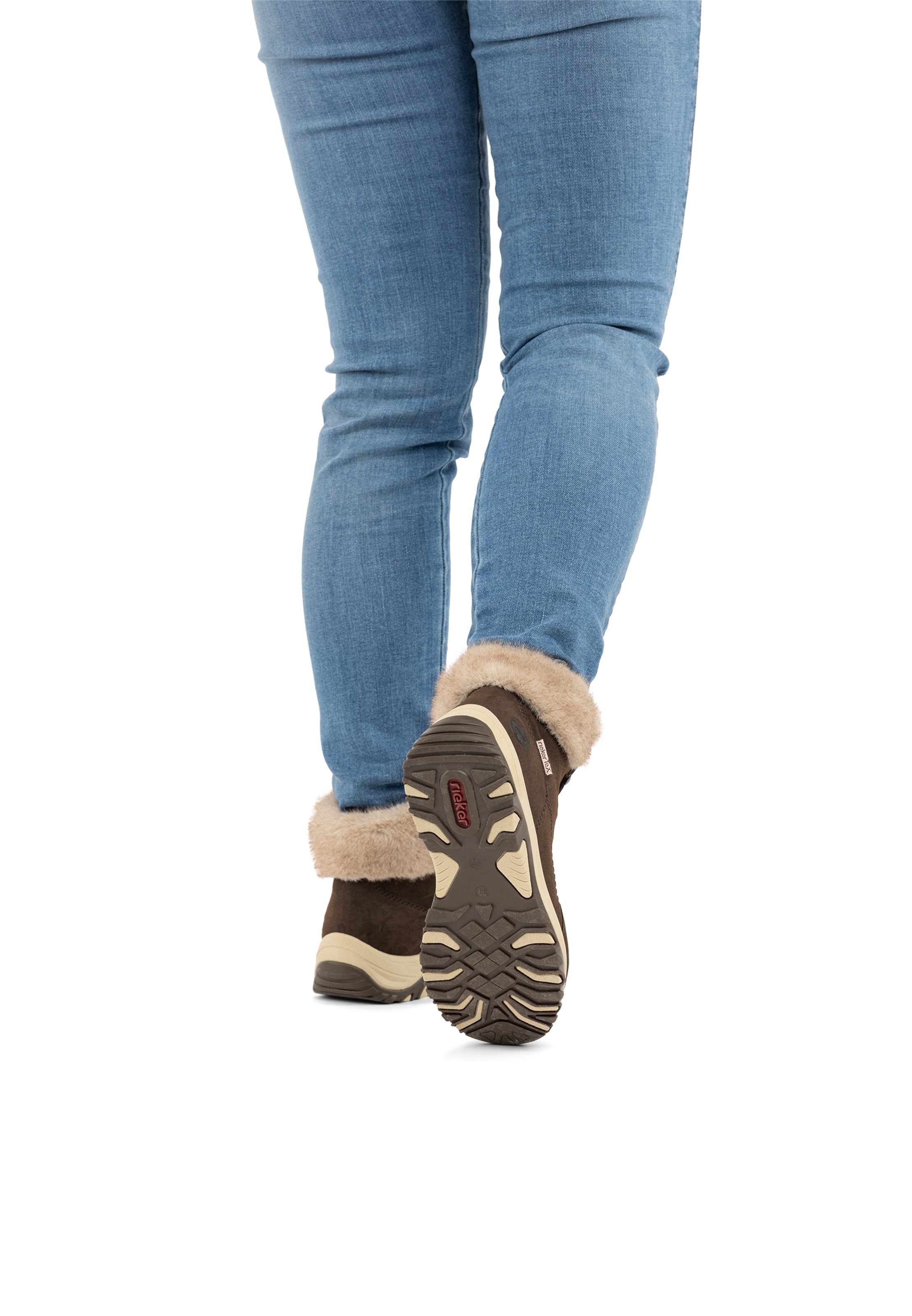 Rieker - Botines con cordones en marrón