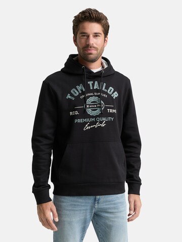 Sweat-shirt TOM TAILOR en noir : devant