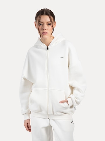 Smilodox Sweat jacket in White: front