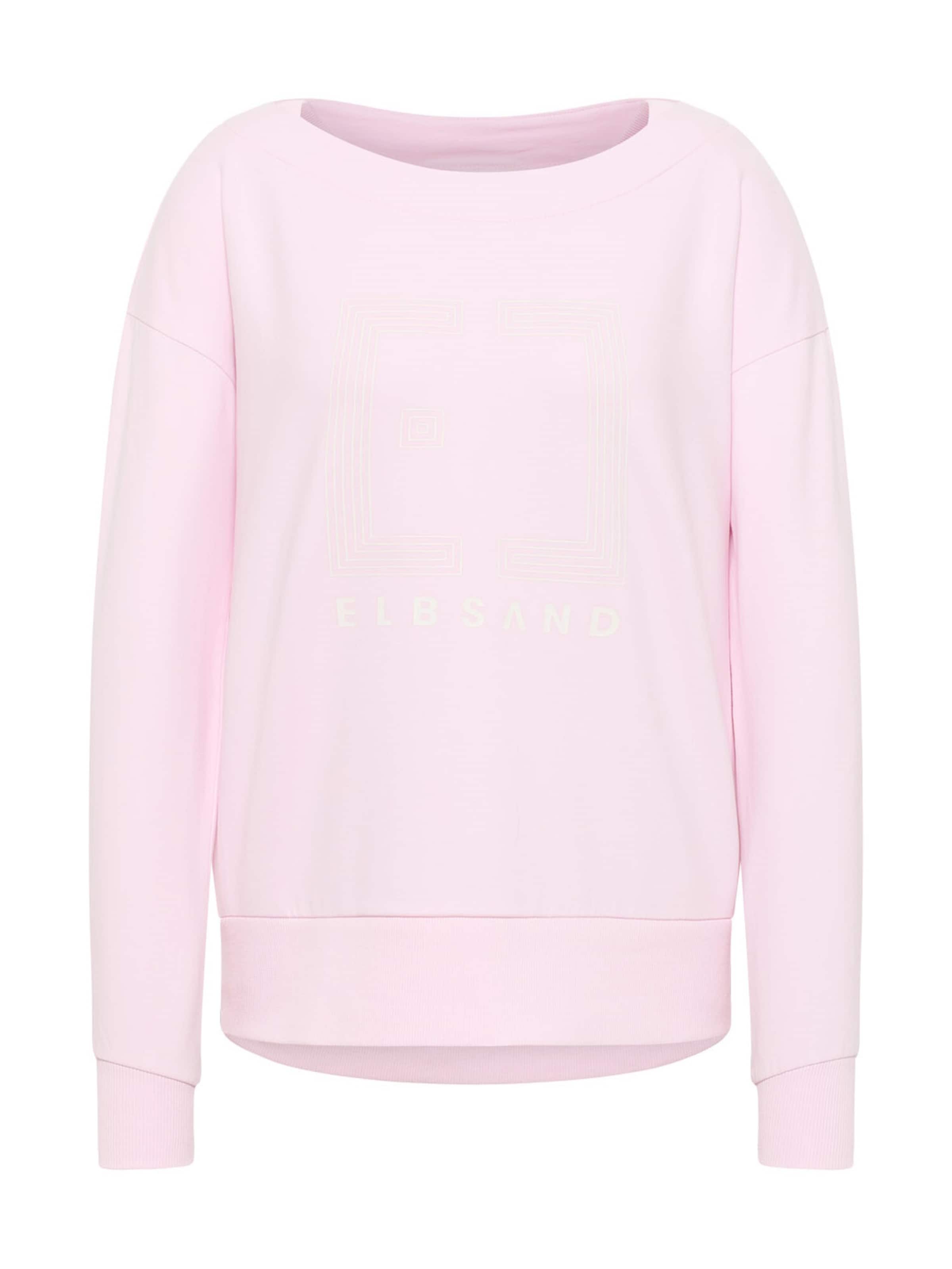 Elbsand Sweatshirt 'Felis' in Roze: voorkant