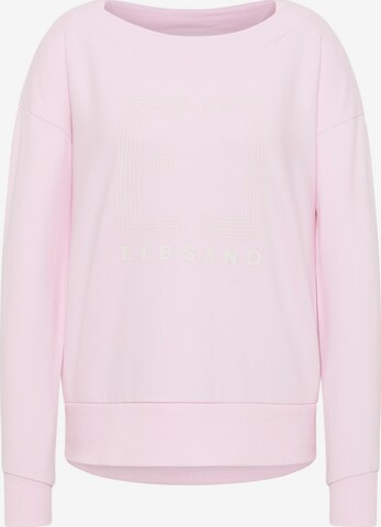 Elbsand Sweatshirt 'Felis' in Roze: voorkant