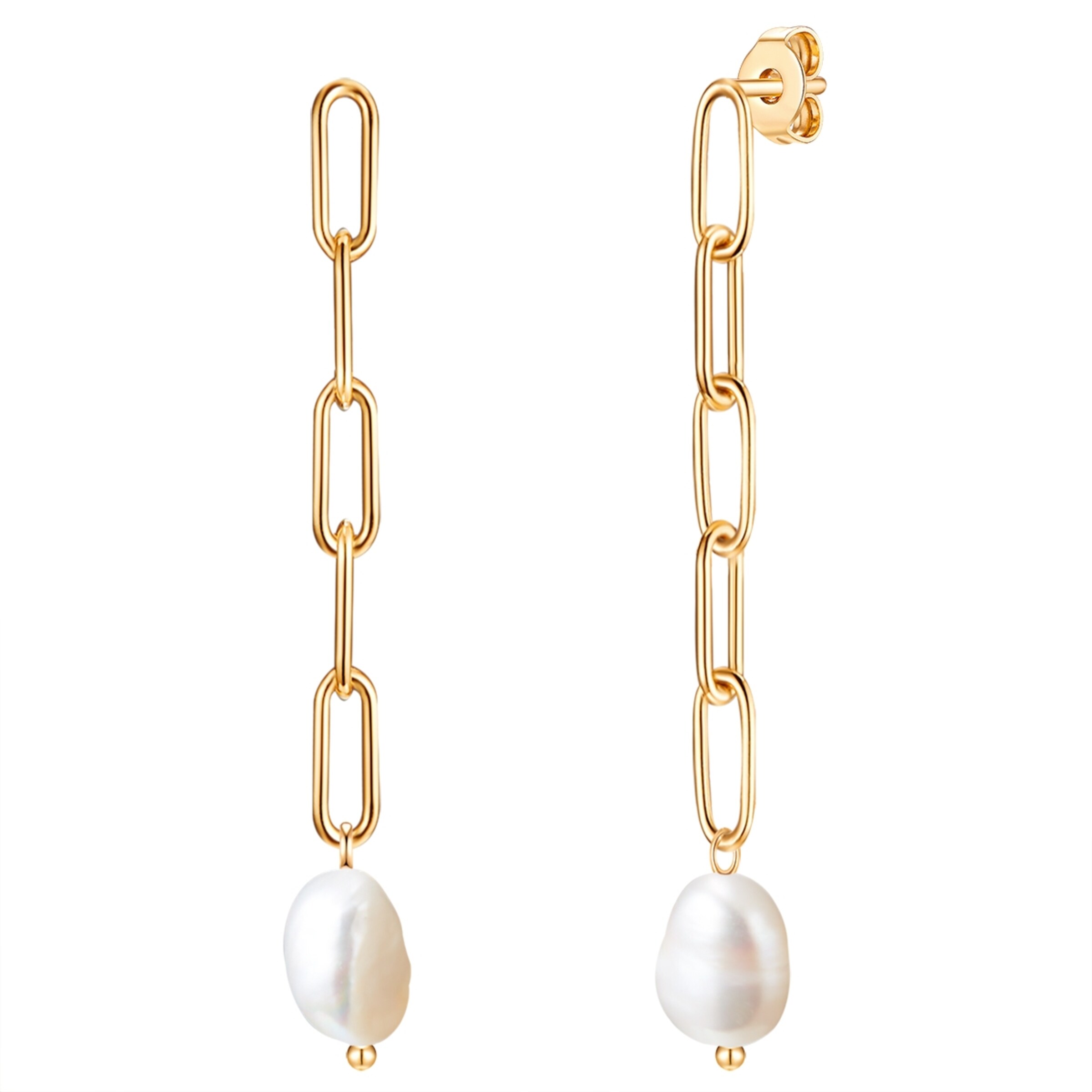 Orecchini di Valero Pearls in oro: frontale