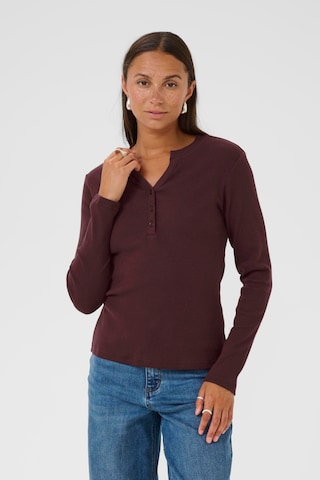 T-shirt 'KAcarla' Kaffe en marron : devant