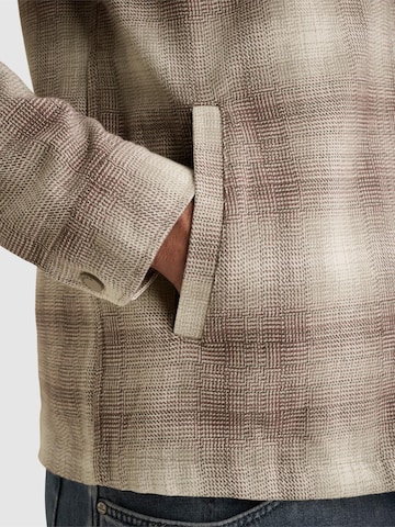 Cappotto di mezza stagione 'Overshirt with zipper closure and check pattern' di VANGUARD in grigio