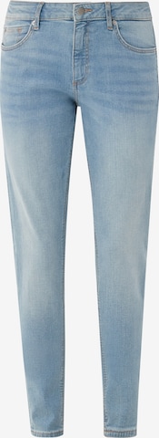 QS Slimfit Jeans i blå: framsida