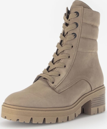 GABOR Lace-Up Ankle Boots in Beige: front