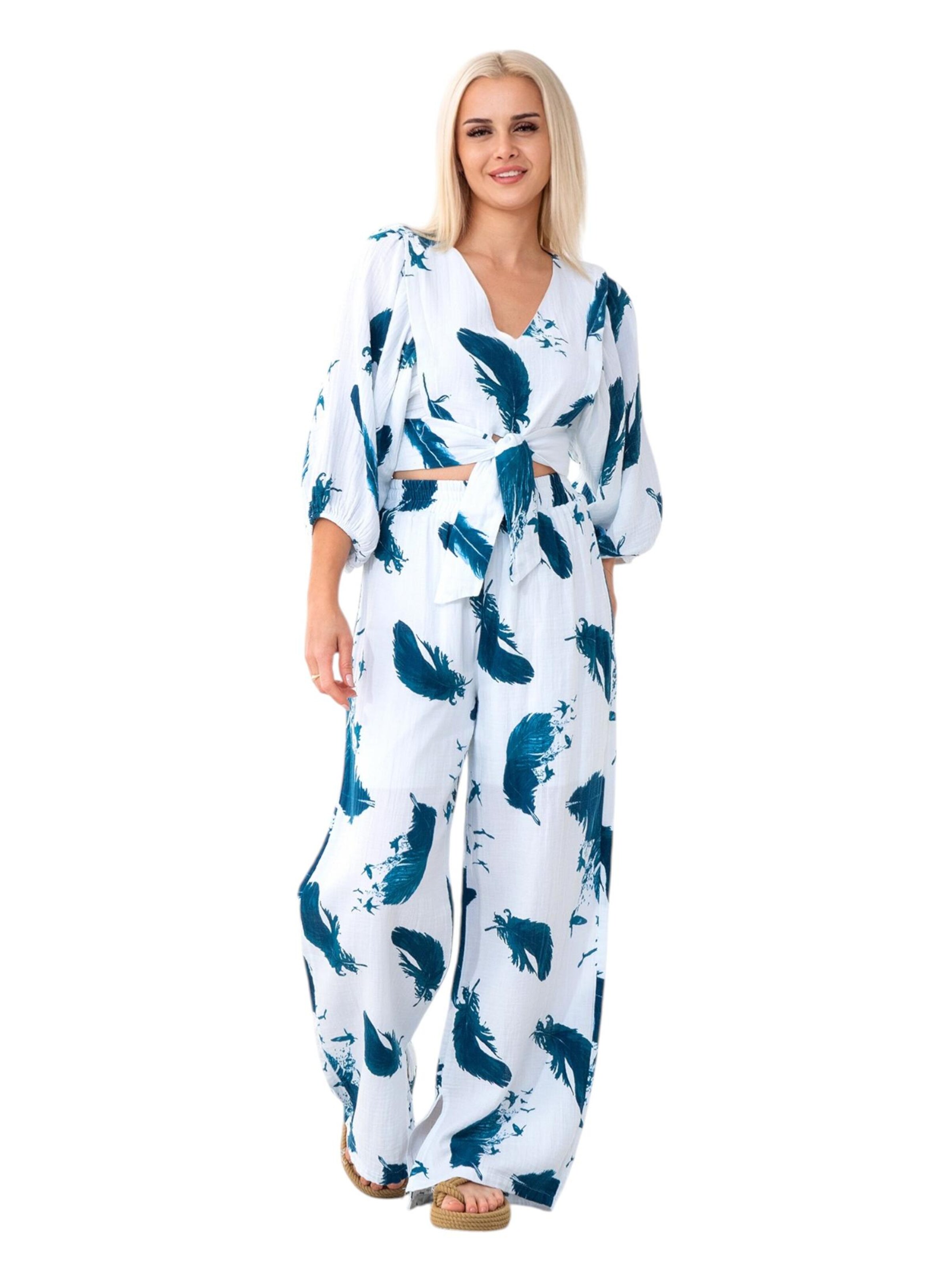 WENOR Hjemmedragt 'FLOWSET' i grøn