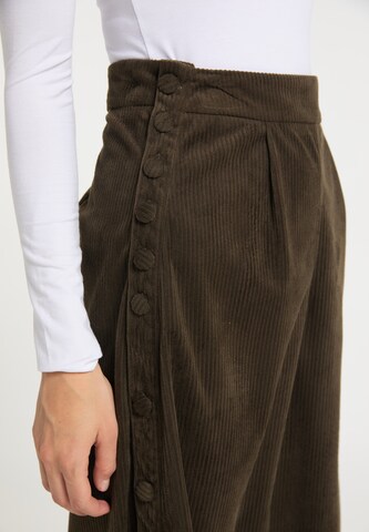 Wide Leg Pantalon IZIA en marron