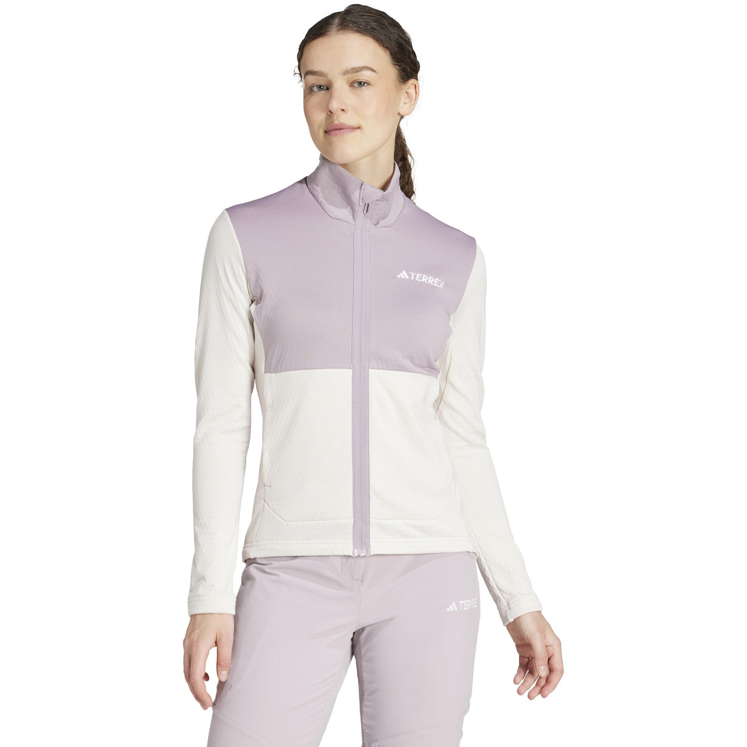 ADIDAS TERREX Athletic Fleece Jacket 'Multi Light' in Purple: front
