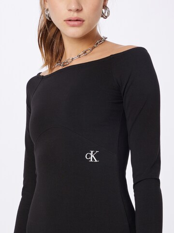 Calvin Klein Jeans Kleid 'BARDOT' in Schwarz