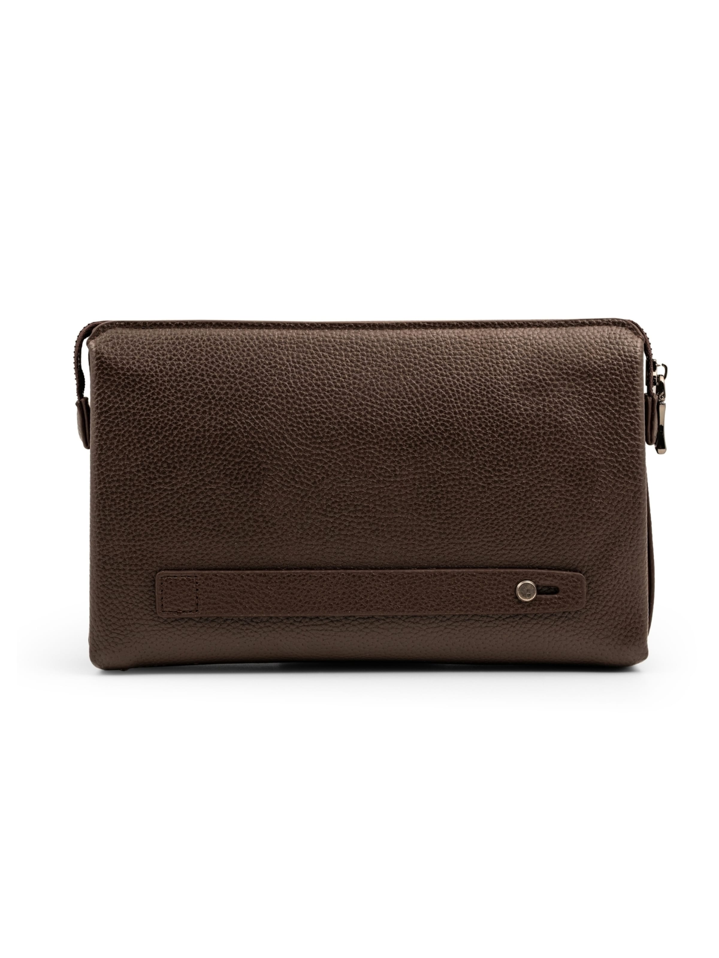 Moneyhold Clutch 'Compact' in Braun