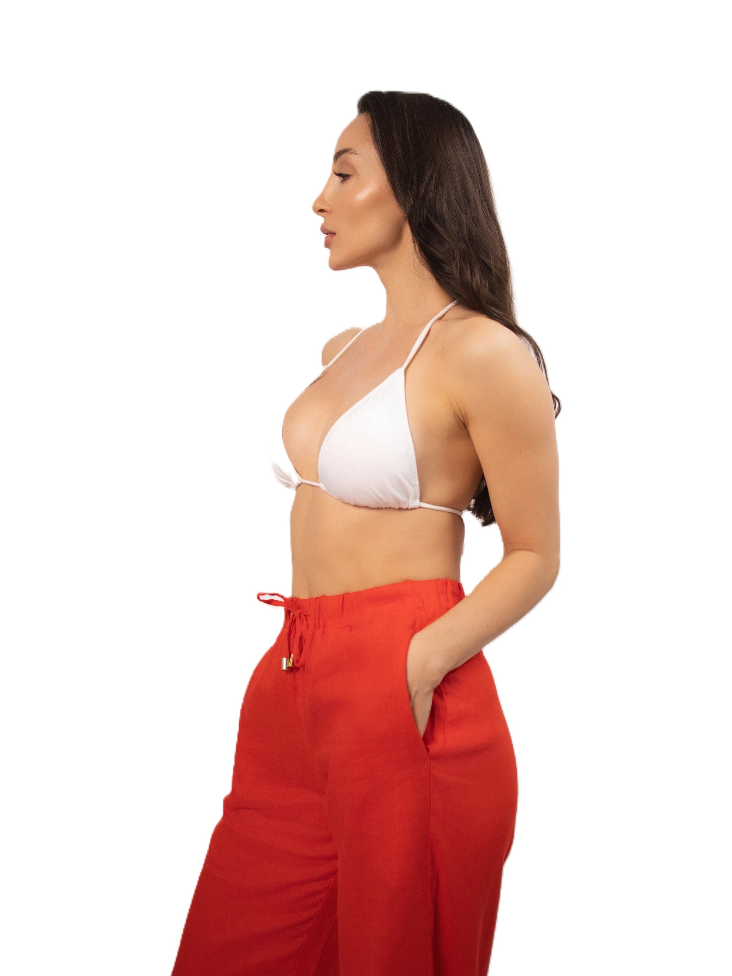 BREEZERA Wide leg Pants in Red
