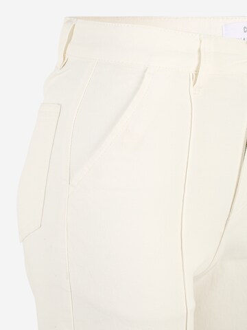 Cotton On Petite Широки крачоли Панталон с ръб в бяло
