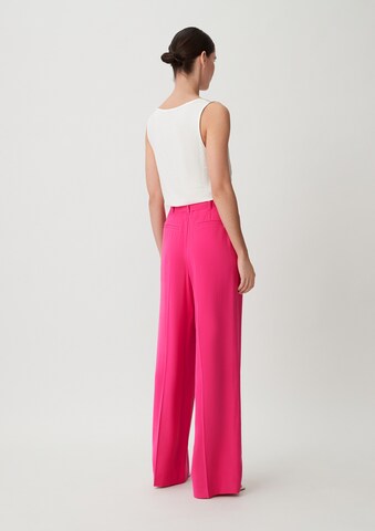 Wide Leg Pantalon à plis COMMA en rose : derrière