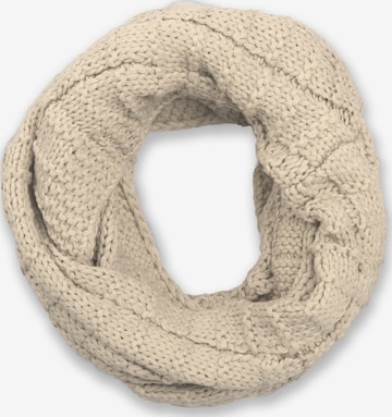 styleBREAKER Loop scarf 'Strick Loop mit Karomuster' in Beige: front
