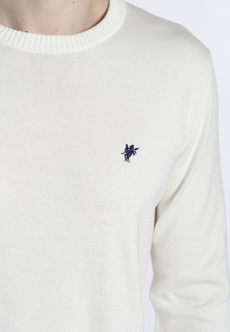 DENIM CULTURE Pullover 'NARCISO' in Weiß