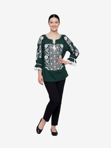 Rody’s foreverDirndl bluza 'Damenbluse IL26 grün/weiß , marimea XL' - zelena boja: prednji dio