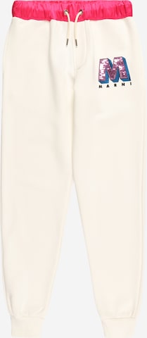 Marni Tapered Pants in White: front