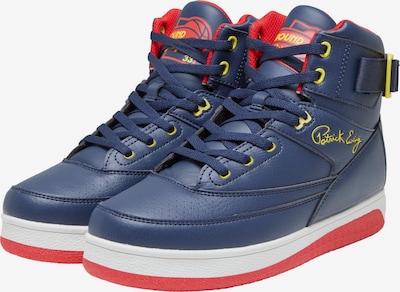 Ewing Korkeavartiset tennarit 'Rebound' värissä laivastonsininen / keltainen / punainen, Tuotenäkymä