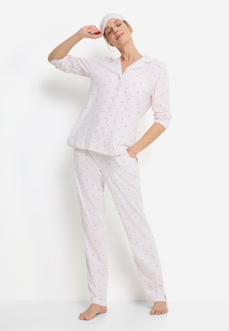 Pijama de la VIVANCE by LASCANA pe alb: față