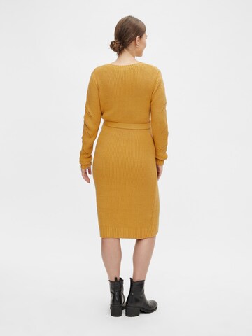 MAMALICIOUS Knitted dress 'Lina' in Yellow