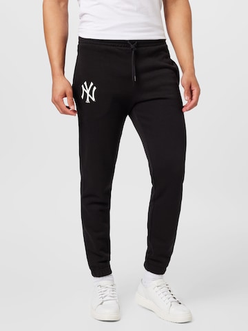 NEW ERA Regular Trousers in Black: front