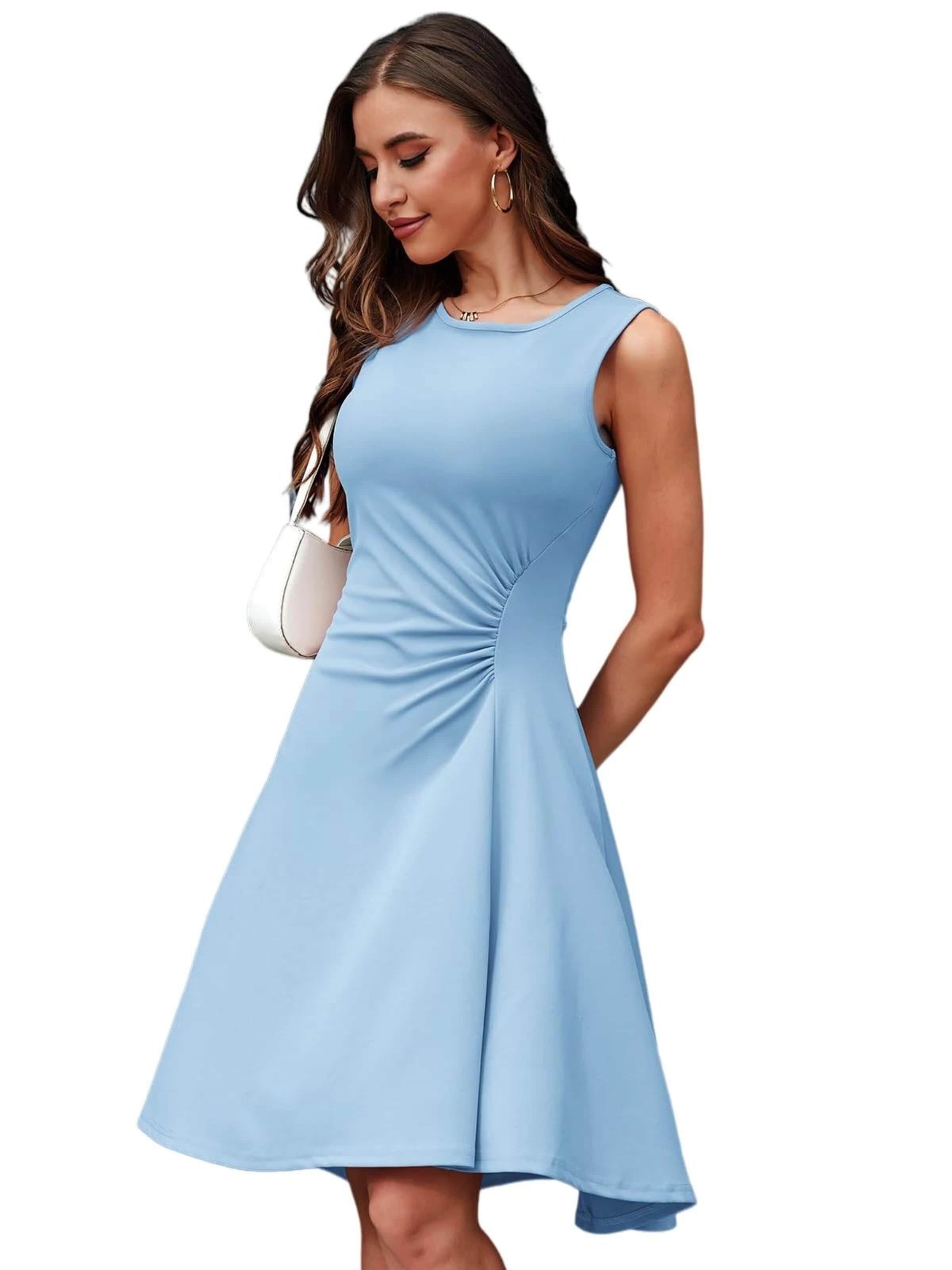 Zapaka Cocktail Dress in Blue: front