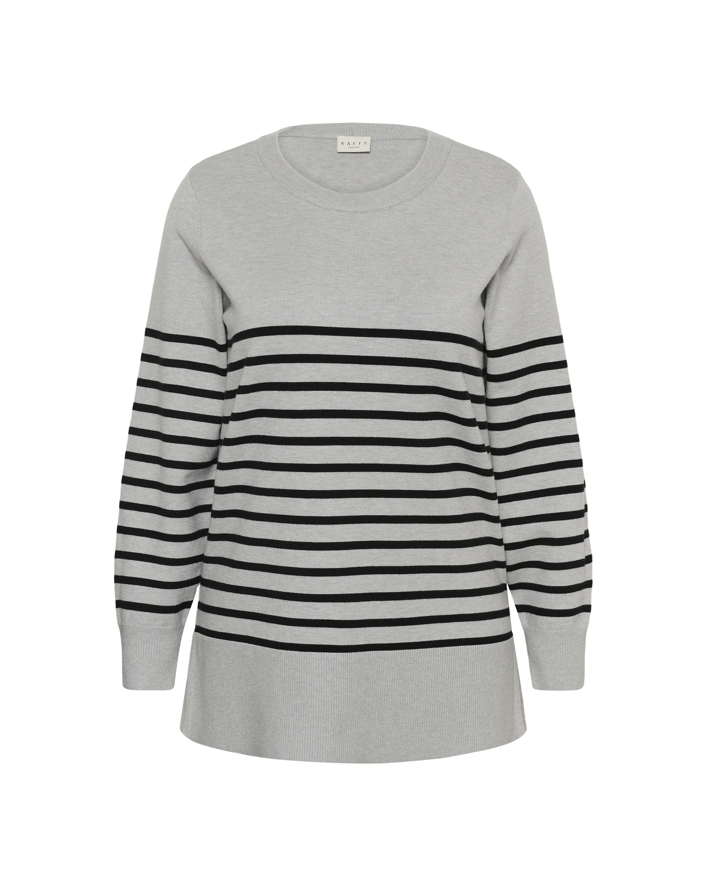 KAFFE CURVE Sweater 'Liona' in 5XL-6XL in Mottled grey / Black, Item view
